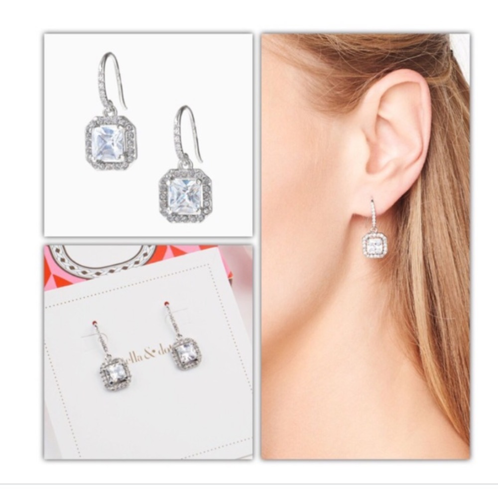 Stella & Dot Deco Drop Crystal Earrings
